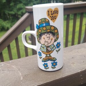 Vintage Royal Crown ARNART SMUG MUGS by Kitty I LOVE YOU Mug
